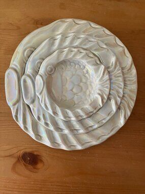 JANETTI Ceramic Set of 3 plates Made in Italy New without tag/box,